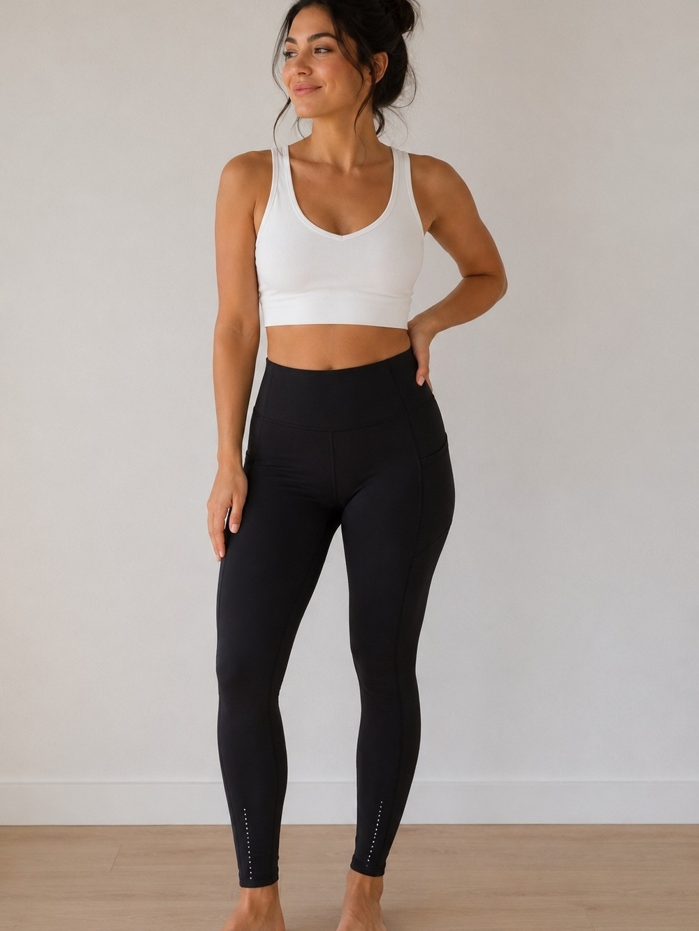 lululemon athletica Black High-Rise Leggings with Side Pockets